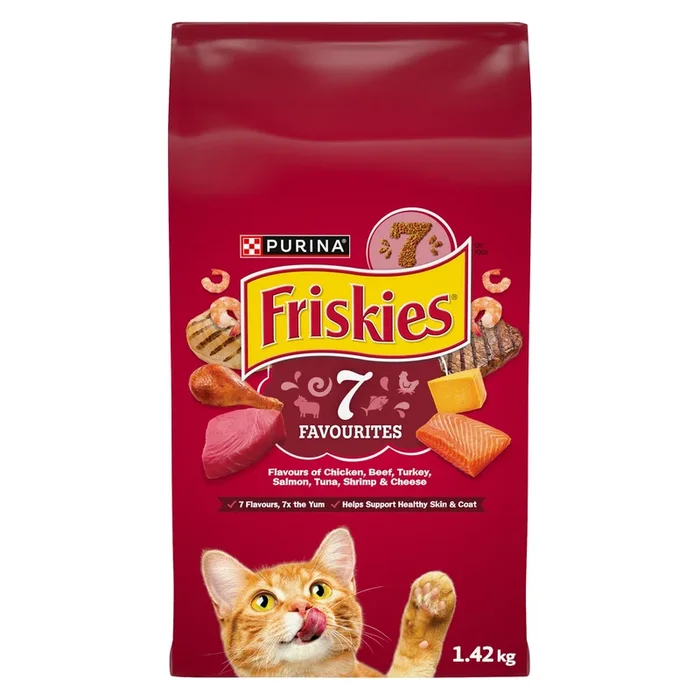 Purina Friskies 7 Flavoured Cat Food, 1.42-kg