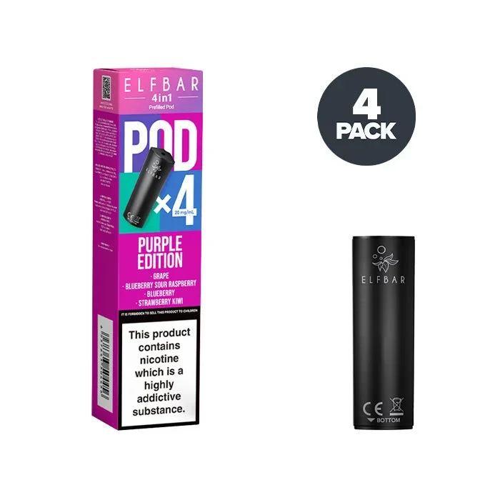 Purple Edition Elf Bar 4 in 1 Prefilled Pods