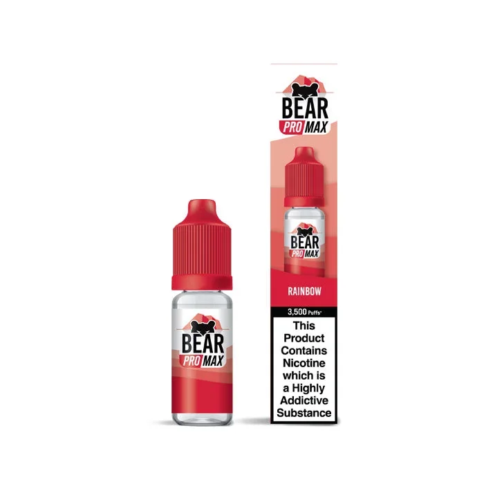 Rainbow 10ml Nic Salt E-Liquid by Bear Pro Max 3500
