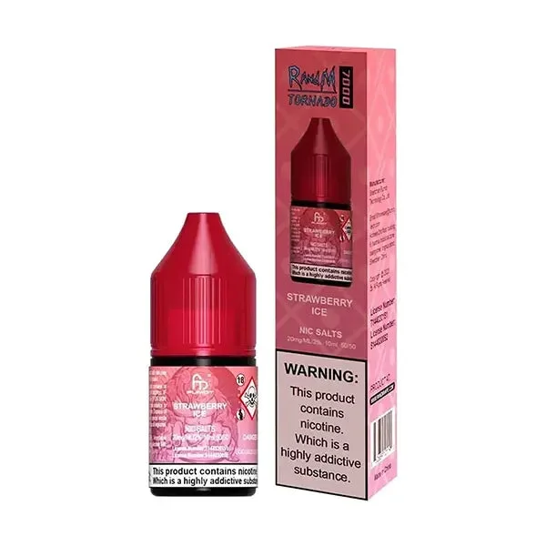 RandM Tornado 9000 Strawberry Ice 10ml Nic Salt E-liquid