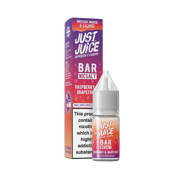 Raspberry & Grapefruit 10ml Nic Salt E-Liquid by Just Juice Bar Salt