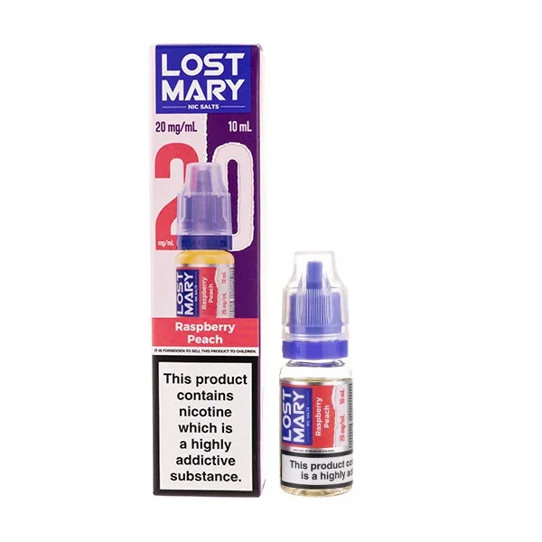Raspberry Peach Nic Salt E-Liquid by Lost Mary