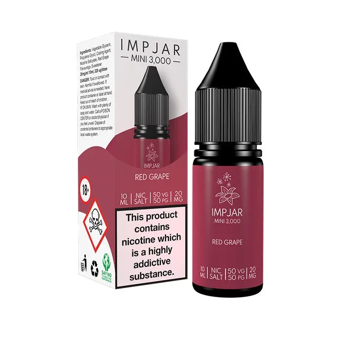 Red Grape 10ml Nic Salt E-Liquid by Imp Jar
