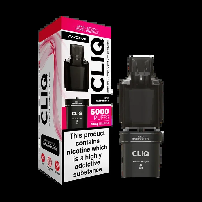 Red Raspberry Avomi Cliq 6000 Refill Pack