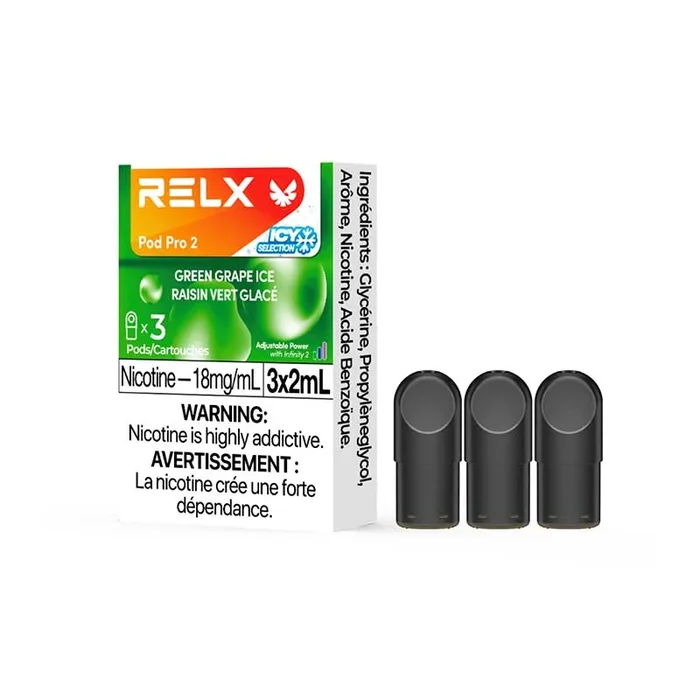 RELX Pod Pro 2 – Green Grape Ice (3 Pack) (ON)