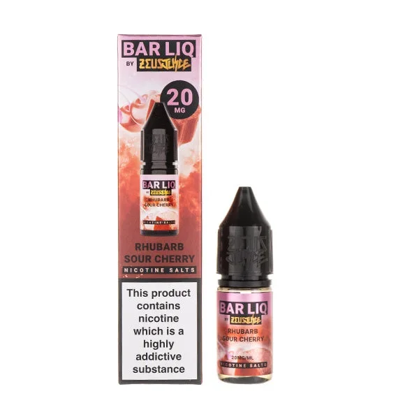 Rhubarb Sour Cherry Nic Salt E-Liquid by Zeus Juice Bar Liq