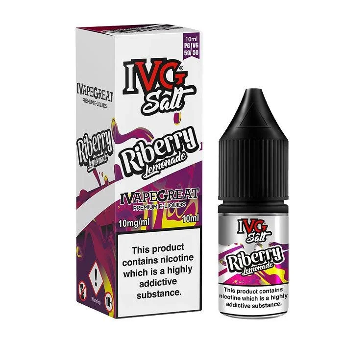 Riberry Lemonade 10ml Nic Salt E-Liquid by IVG