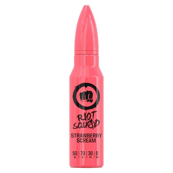 Riot Squad – Strawberry sCReam 50ml Short Fill E-Liquid