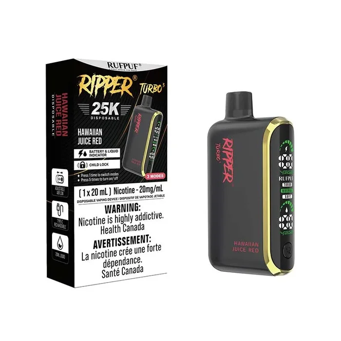 Ripper Turbo 3 25K Disposable – Hawaiian Juice Red