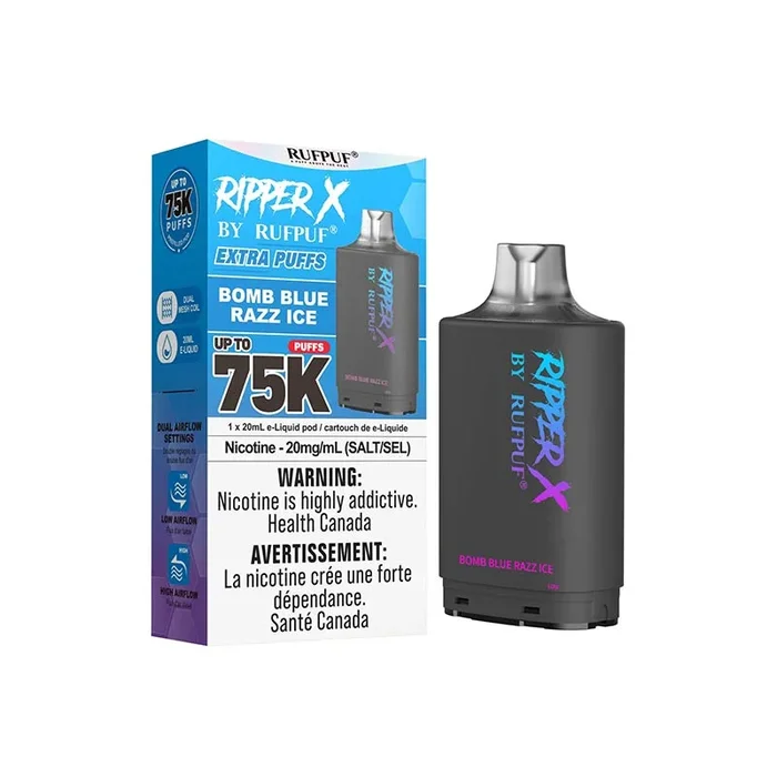 Ripper X Pod by Rufpuf 75K – Bomb Blue Razz Ice