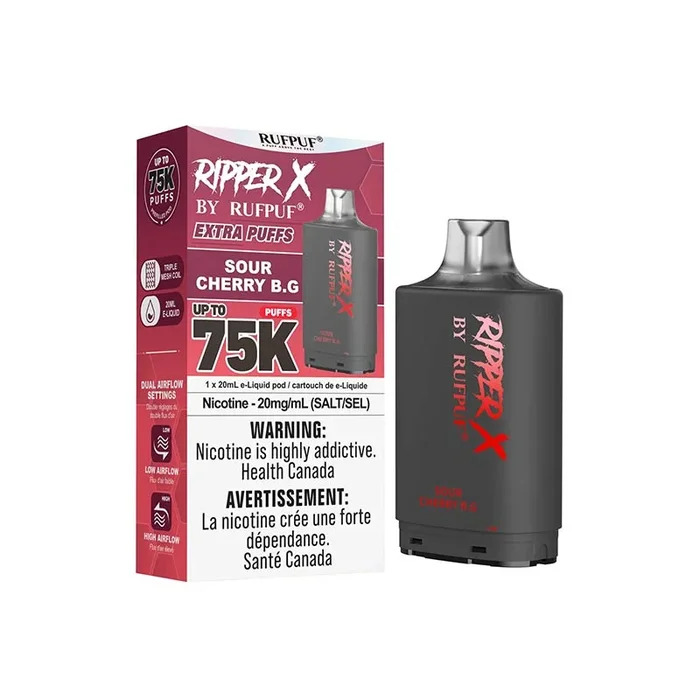 Ripper X Pod by Rufpuf 75K – Sour Cherry B.G