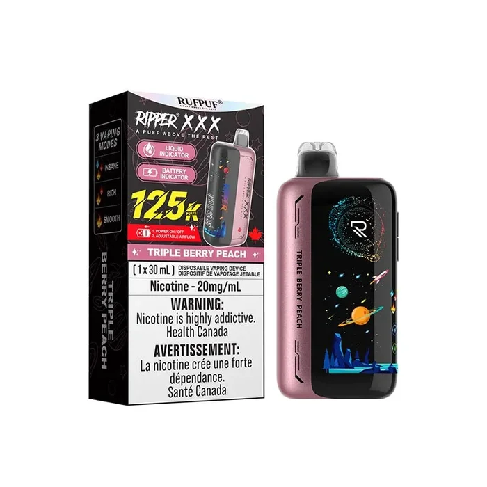 Ripper XXX 125K Disposable – Triple Berry Peach