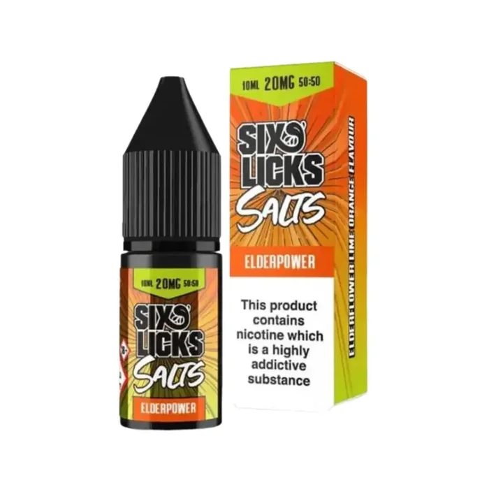 Six Licks Elderpower 10ml Nic Salt E-liquid