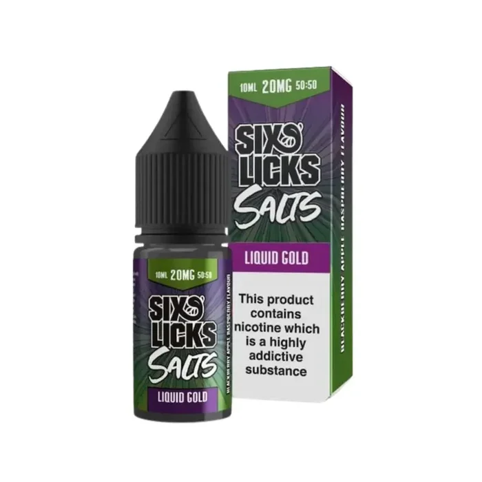 Six Licks Liquid Gold 10ml Nic Salt E-liquid