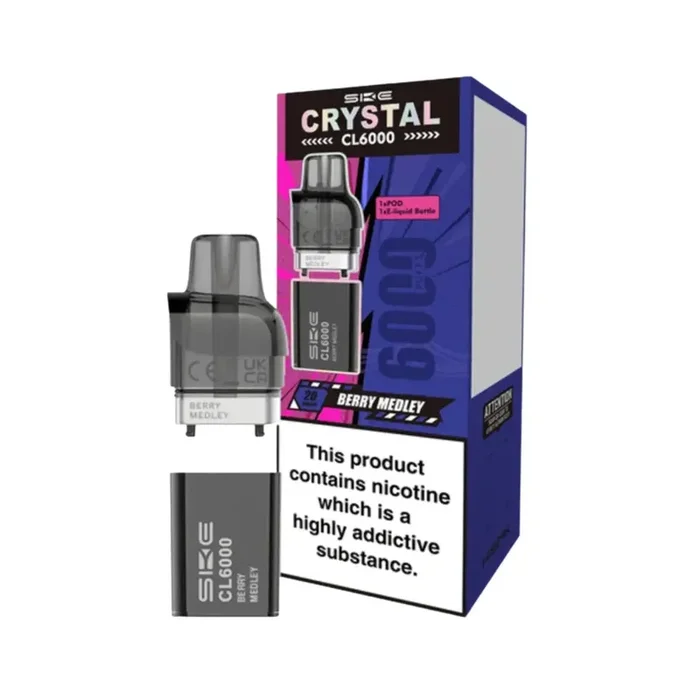 SKE Crystal CL6000 Berry Medley Prefilled Vape Pods