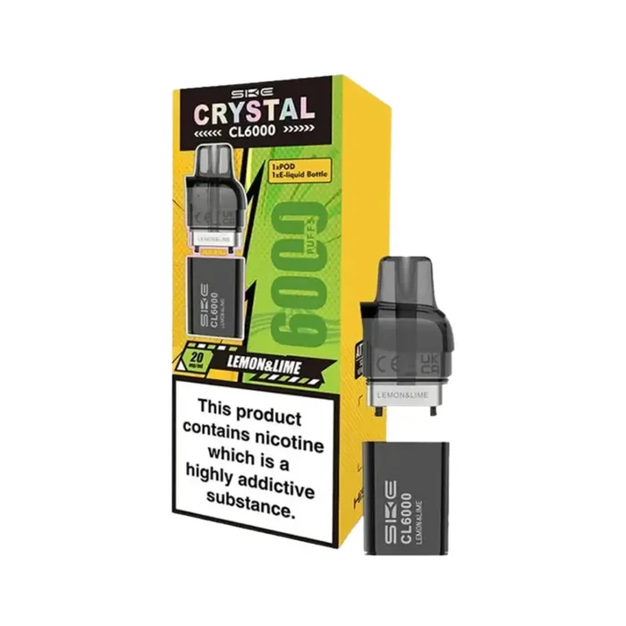 SKE Crystal CL6000 Lemon Lime Prefilled Vape Pods