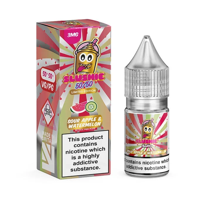 Sour Apple & Watermelon 10ml E-Liquid by Slushie 50/50