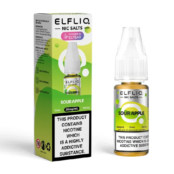Sour Apple Elfliq Vape Juice by Elf Bar