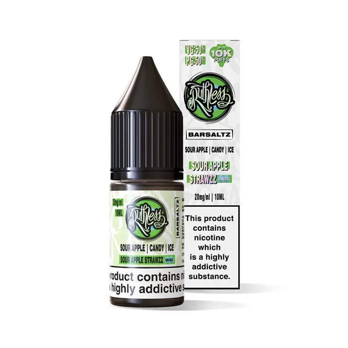 Sour Apple Strawzz on Ice Nicotine Salt by Ruthless