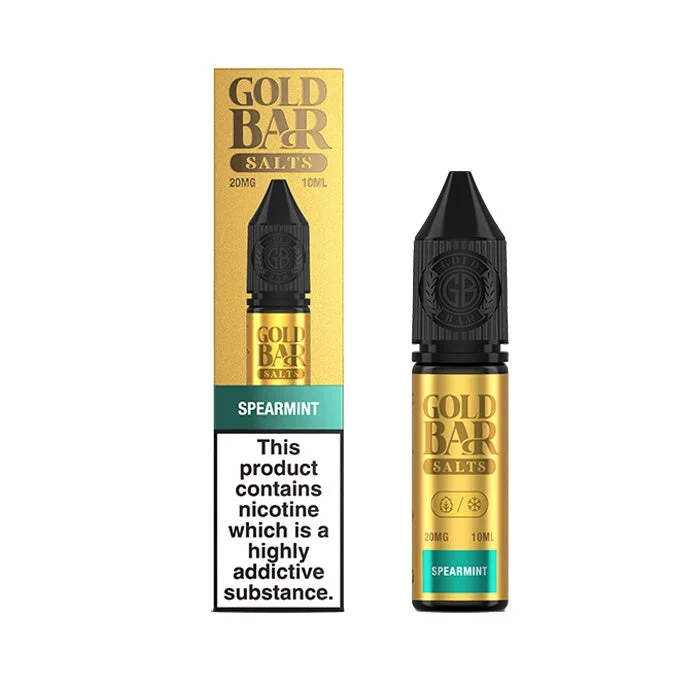 Spearmint 10ml Nic Salt E-Liquid by Gold Bar