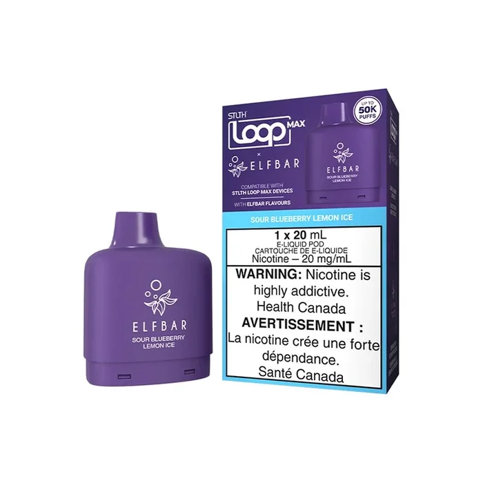 STLTH LOOP MAX x ELFBAR Pod Pack – Sour Blueberry Lemon Ice (ON)