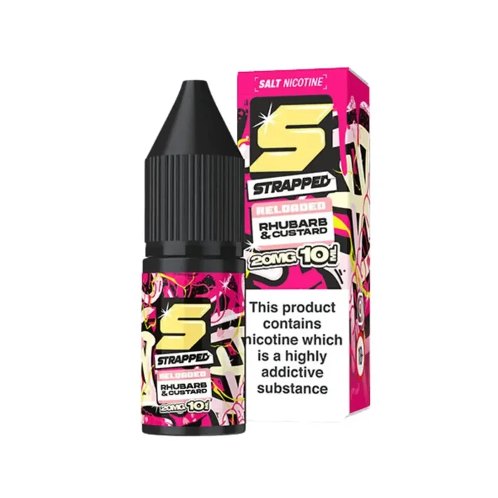 Strapped Reloaded Rhubarb & Custard 10ml Nic Salt