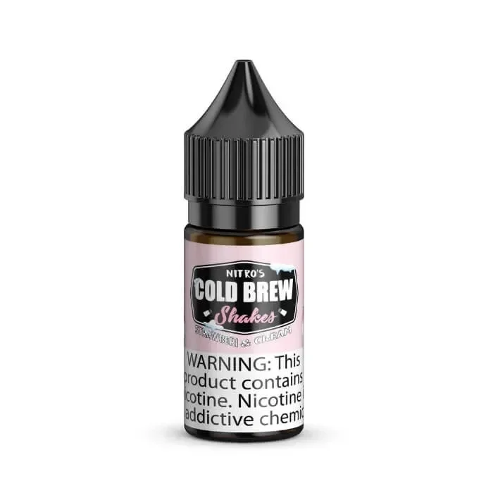 Strawberi & Cream Salted Blends Nicotine Salt by Nitro’s Cold Brew Shakes
