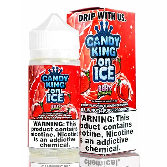 Strawberry Belts on Ice – Candy King E-Juice (100 ml)