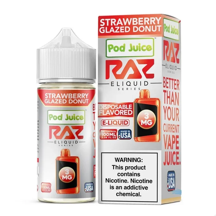 Strawberry Glazed Donut – POD Juice x RAZ 100mL