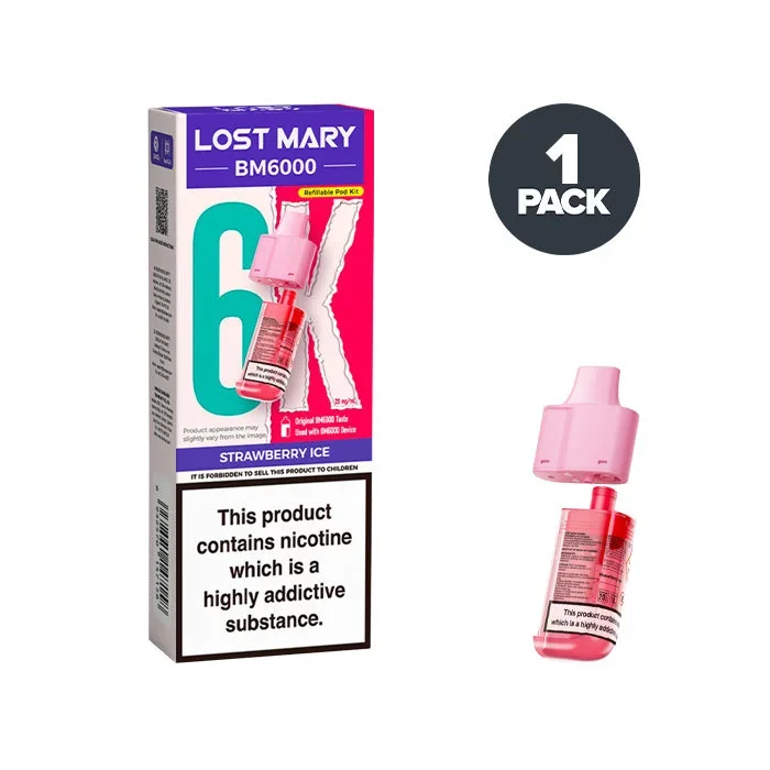 Strawberry Ice Lost Mary BM6000 Refill Pack