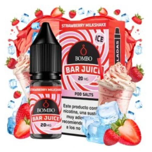 Strawberry Milkshake Ice 10ml (Nicotine salts) (Bar Juice by Bombo)