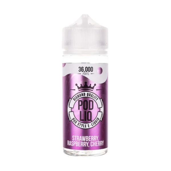 Strawberry Raspberry Cherry 120ml (50/50) Shortfill by Pod Liq