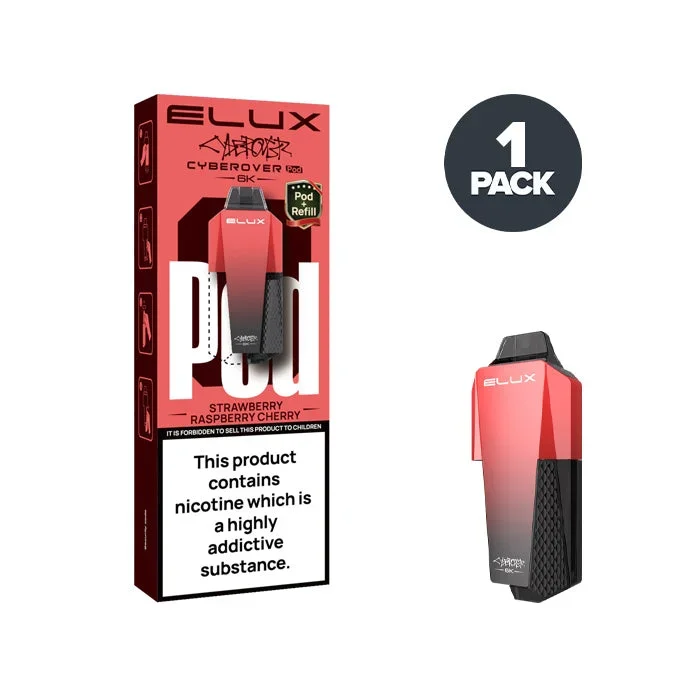 Strawberry Raspberry Cherry Elux Cyberover 6K Prefilled Pods