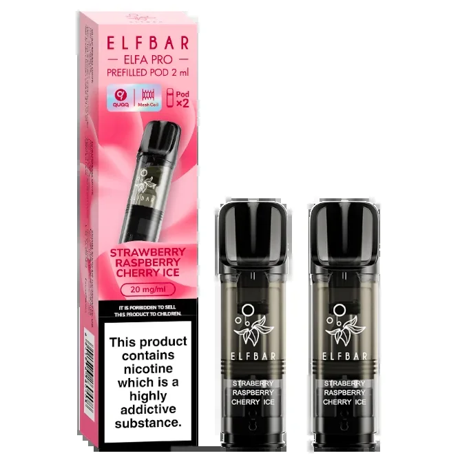 Strawberry Raspberry Cherry Ice Elfbar Elfa Pro Pods