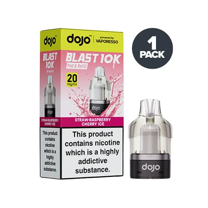 Strawberry Raspberry Cherry Ice Vaporesso Dojo Blast 10k Prefilled Pods