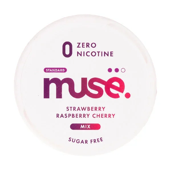 Strawberry Raspberry Cherry Zero Nicotine Pouches by Muse
