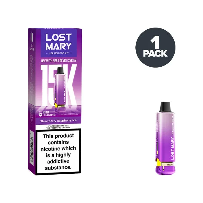 Strawberry Raspberry Ice Lost Mary Nera 15K Refill Pack