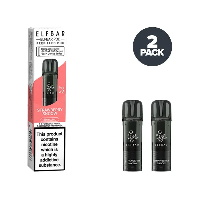 Strawberry Snoow Elf Bar 600 Prefilled Pods