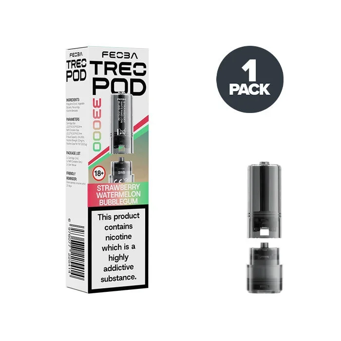 Strawberry Watermelon Bubblegum Feoba Treo 33K Prefilled Pods