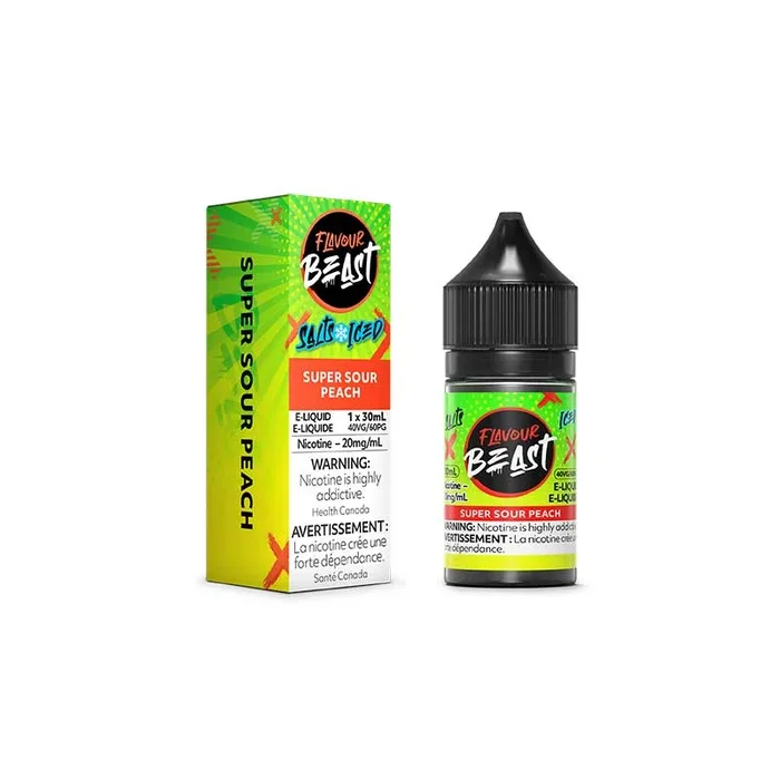 Super Sour Peach Iced Salt by Flavour Beast E-Liquid