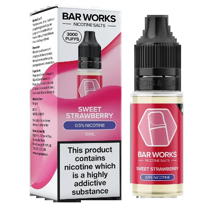 Sweet Strawberry Nic Salt by Bar Works – 10ml