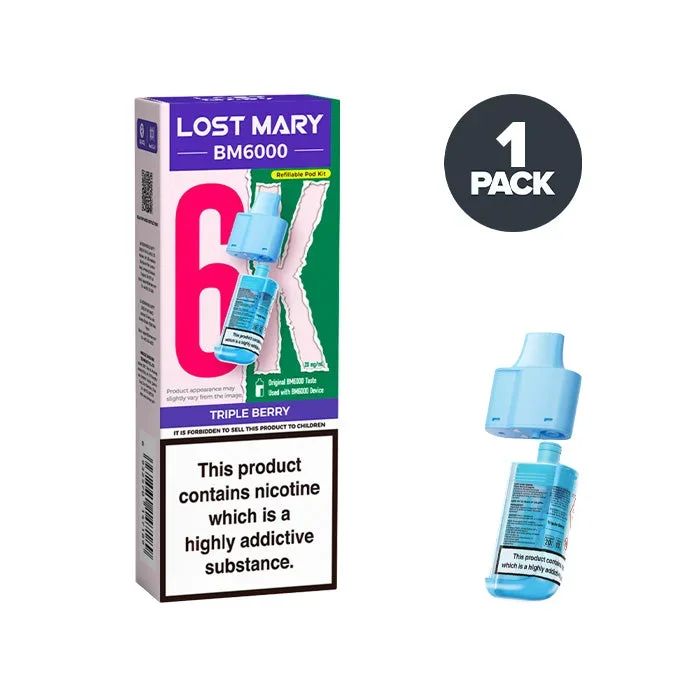 Triple Berry Lost Mary BM6000 Refill Pack