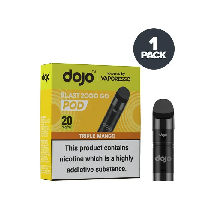 Triple Mango Vaporesso Dojo Blast 2000 Go Pre-filled Pods