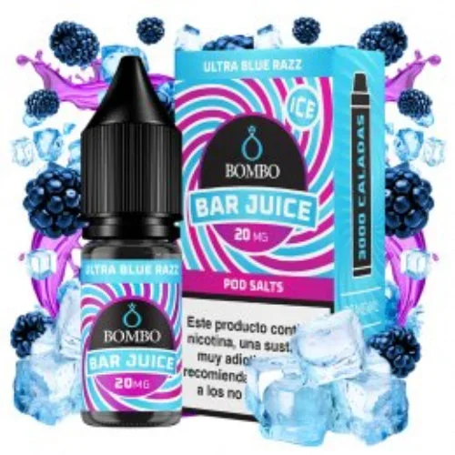 Ultra Blue Razz Ice 10ml (Sales de nicotina) (Bar Juice by Bombo)