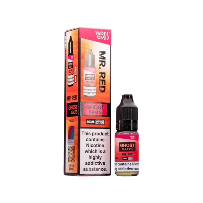 Vapes Bars Ghost Mr Red 10ml Nic Salt E-liquid