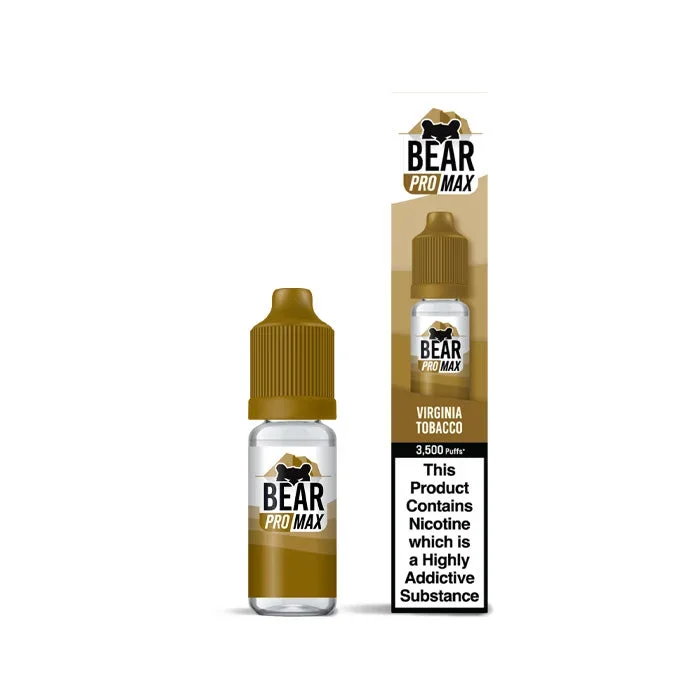 Virginia Tobacco 10ml Nic Salt E-Liquid by Bear Pro Max 3500