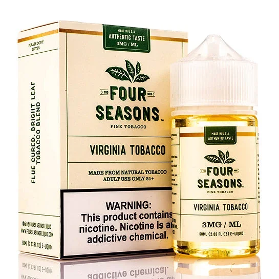 Virginia Tobacco – Four Seasons E-Juice [Naturally-Extracted]