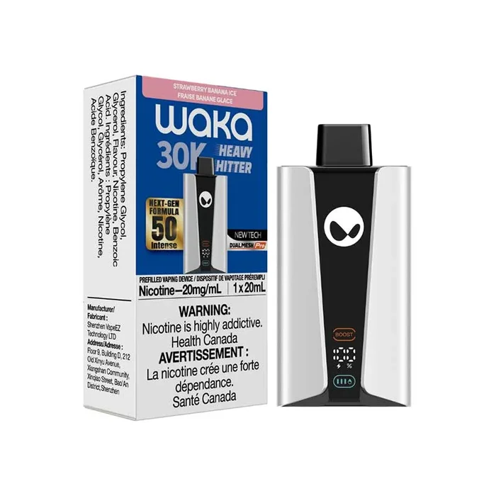 WAKA Heavy Hitter 30K Disposable – Strawberry Banana Ice (ON)