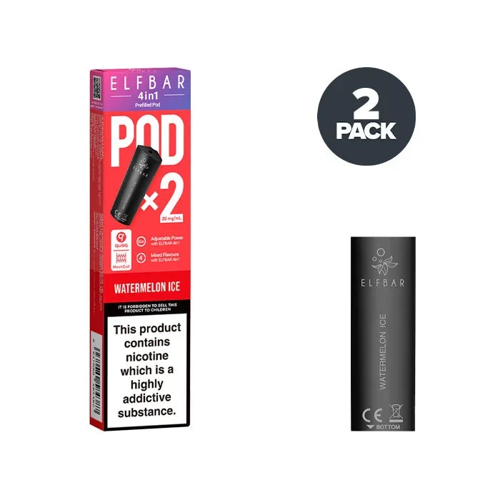 Watermelon Ice Elf Bar 4 in 1 Prefilled Pods