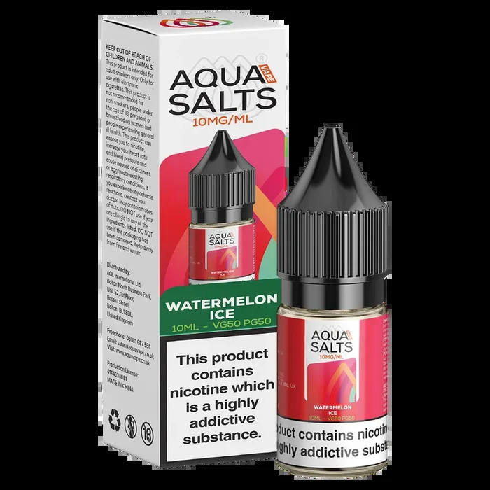 Watermelon Ice Nic Salt by Aqua Salts 10ml